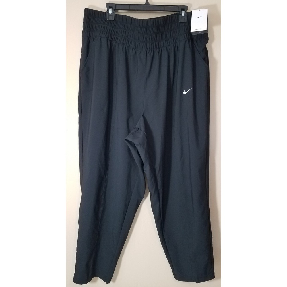 Nike Dri-Fit Pants FB5020‎ Women 2X Black High Waisted Training Running NEW